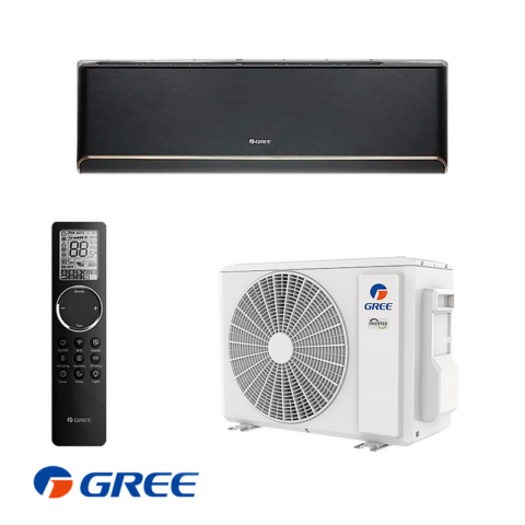 GREE AIRY GWH18AVDXE-K6DNA1A Black Дизайнерски климатици БакаловКлима